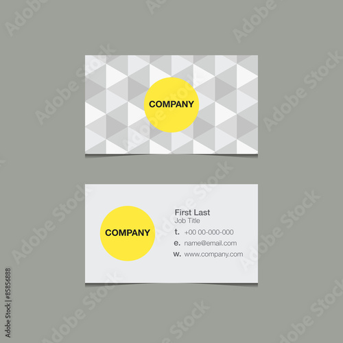 simple name card template triangle style