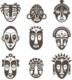 African masks set