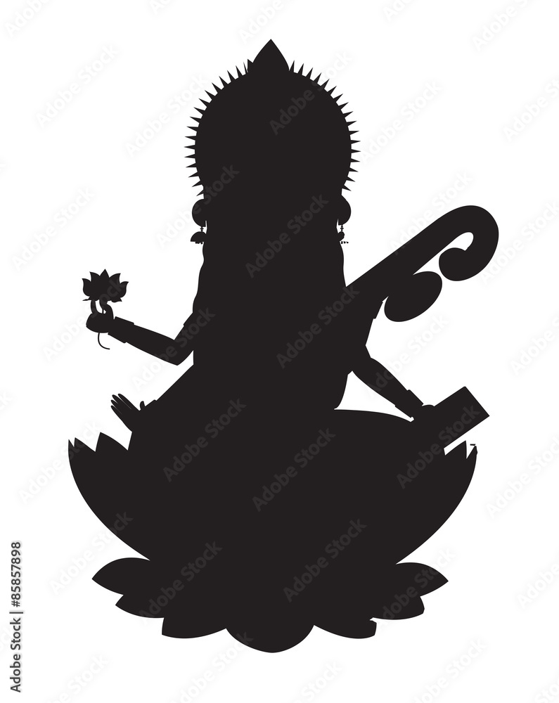 saraswati noir et blanc