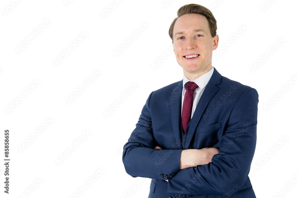 Happy businessman looking at camera with arms crossed Happy businessman looking at camera with arms crossed