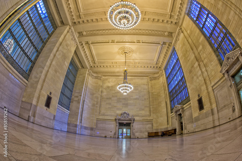 Grand Central station with moving people