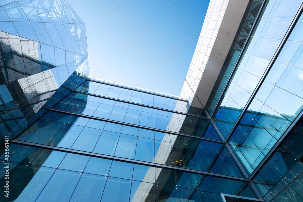 Fototapeta premium low angle view modern building exterior