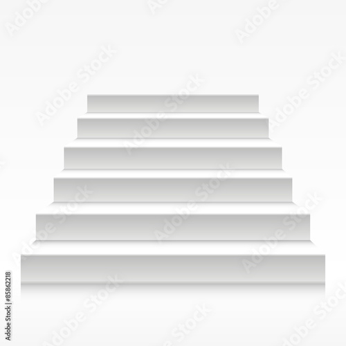 white stairs