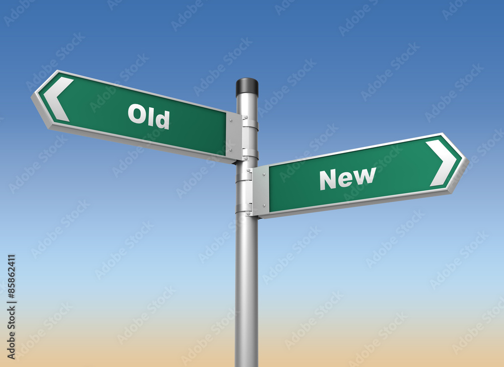 Fototapeta premium old new