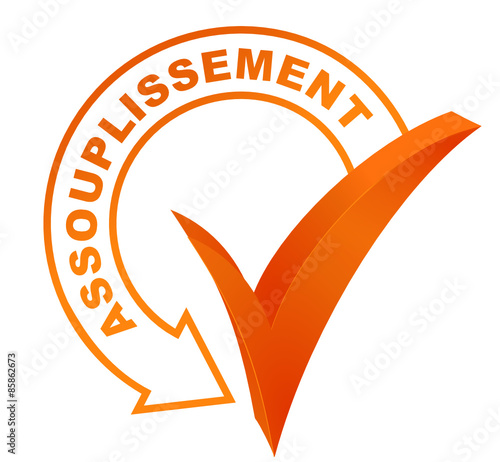 assouplissement sur symbole validé orange