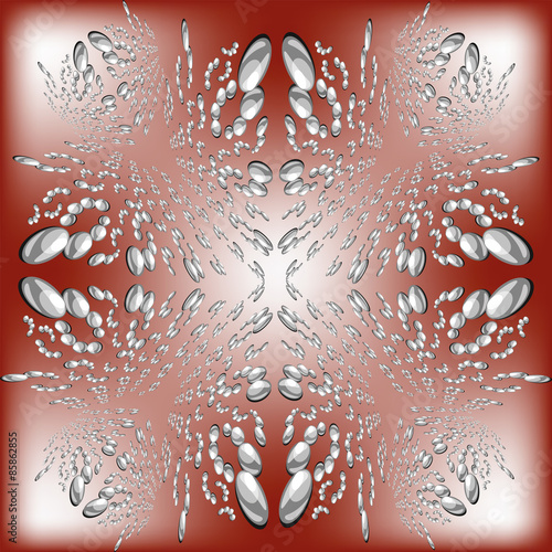 organic molecules structur, texture in red