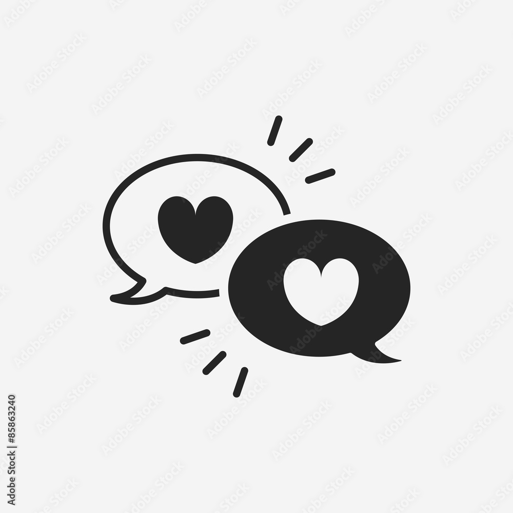 Naklejka premium love message icon