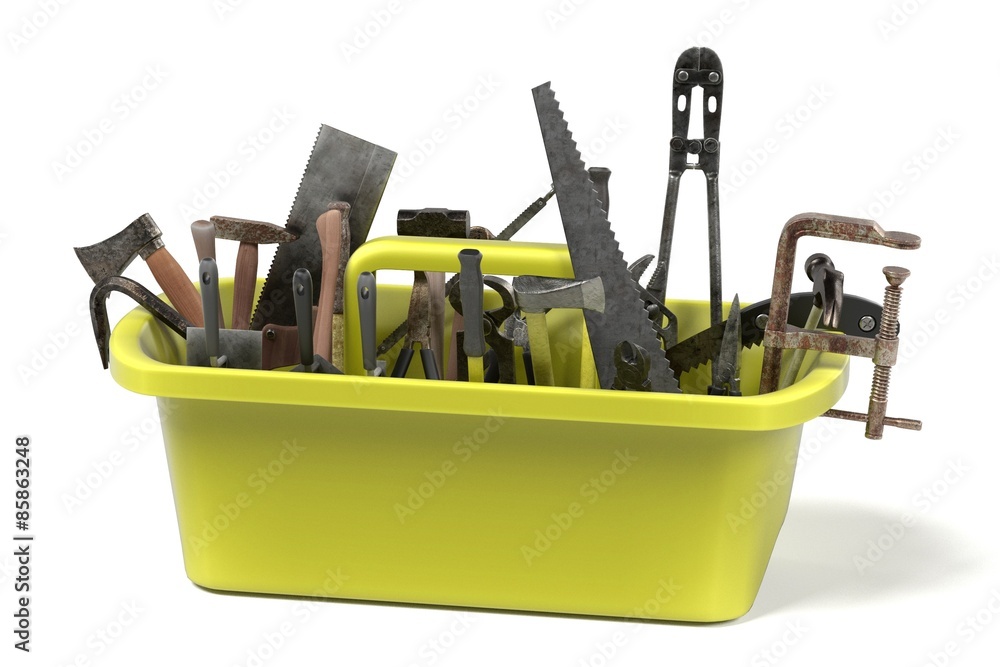 3d render of tool box