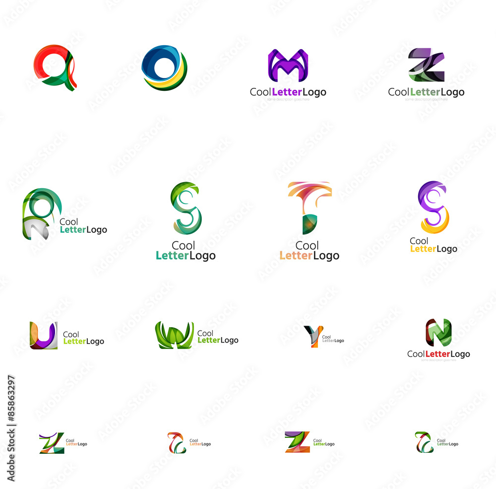 Set of universal company logo ideas, business icon collection Set of universal company logo ideas, business icon collection