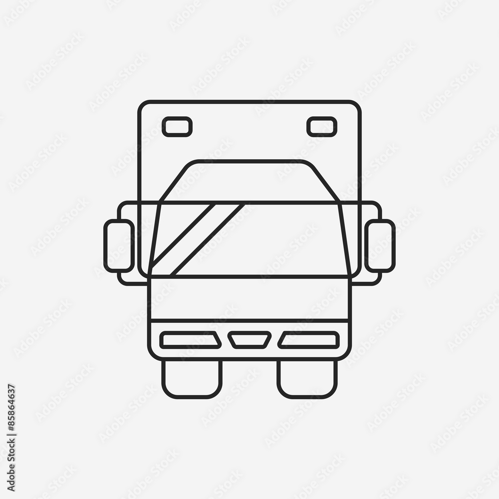 truck line icon truck line icon