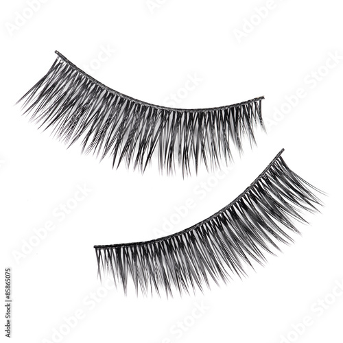 False eyelashes / Isolated false eyelashes on white background