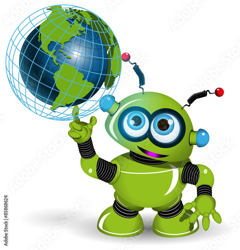 Robot and globe