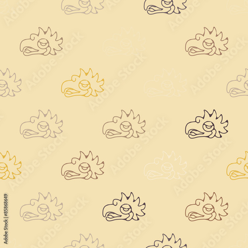 Seamless background with Aztec calendar Day glyphs