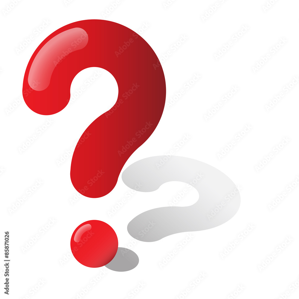 Red question mark vector Red question mark vector
