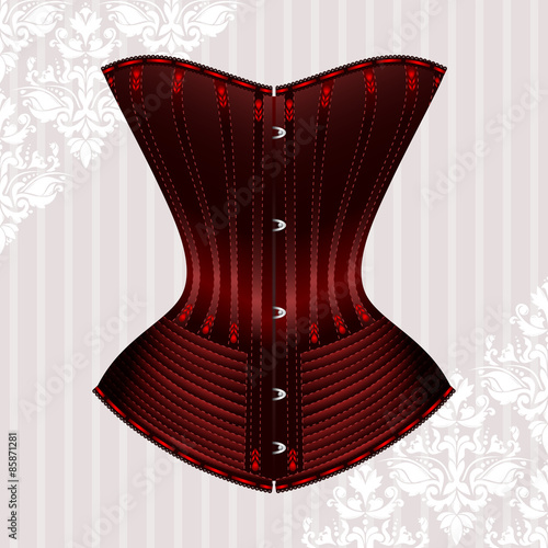 Red vector corset