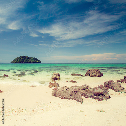 Natural beach and island of Andaman sea in Thailand.