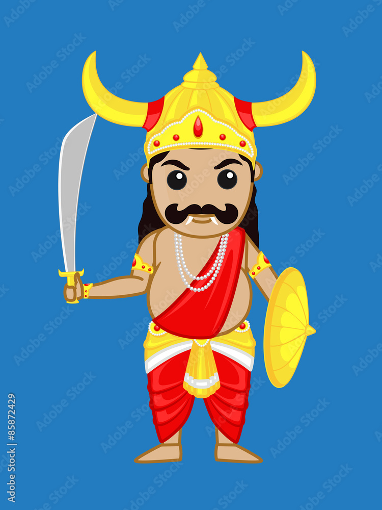 Angry face of ravana for festival of dussehra. 24839797 Vector Art at  Vecteezy