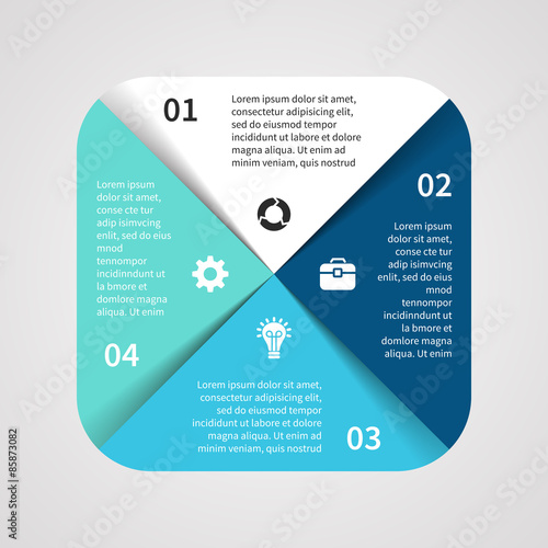 Vector square infographic. Template for cycle diagram, graph