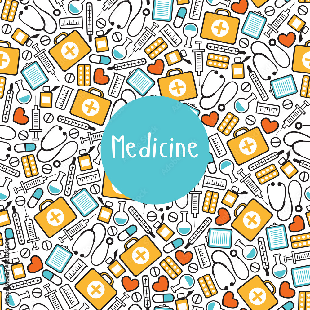Seamless pattern medicine Seamless pattern medicine