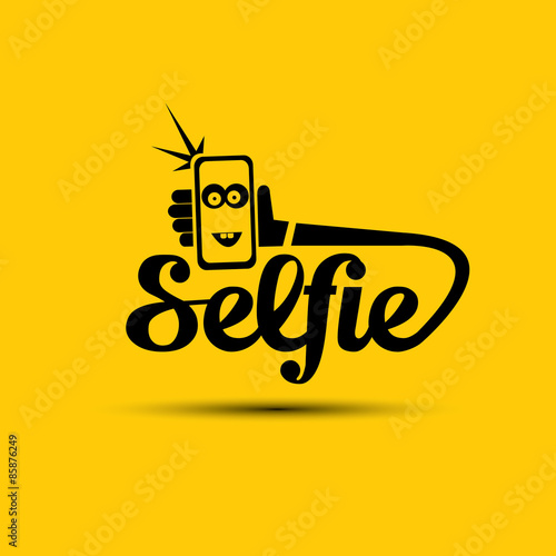 Taking Selfie Photo on Smart Phone concept icon