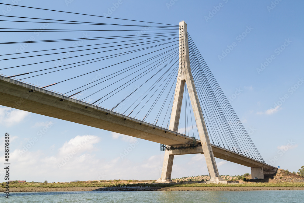 Obraz premium International Bridge, linking Portugal and Spain over the Guadiana River