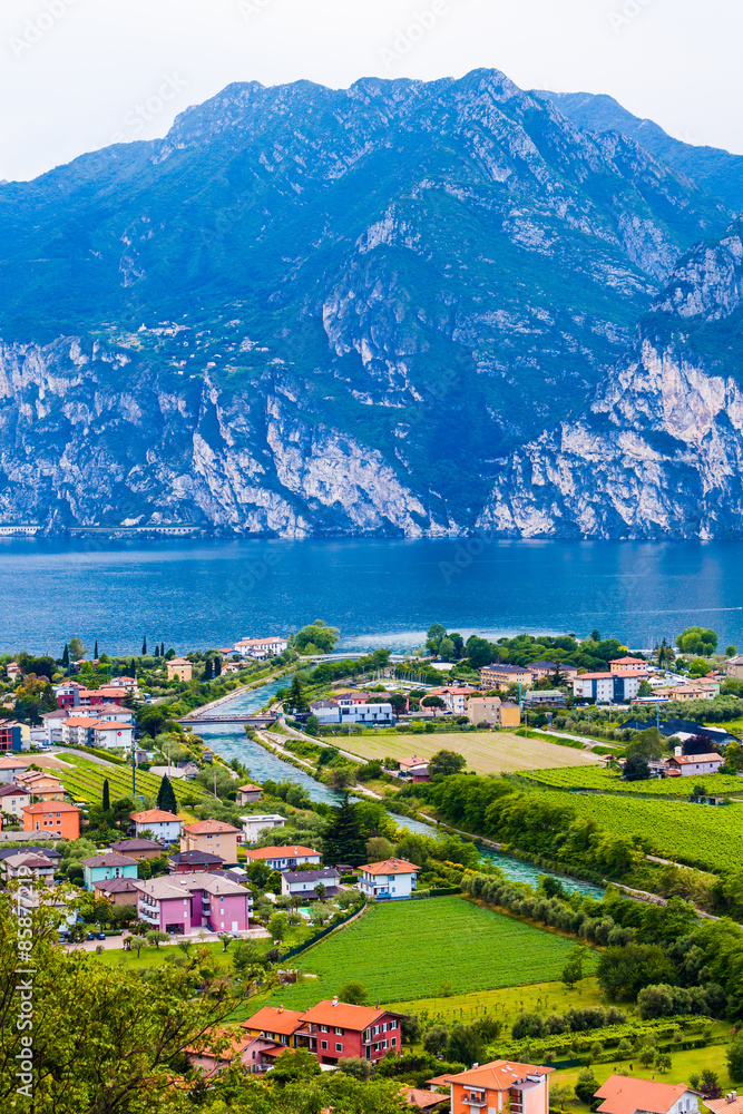 Lago di Garda. view of the lake Garda . North Italy.