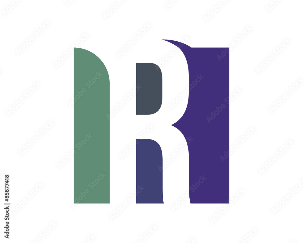 R Square Letter Logo R Square Letter Logo