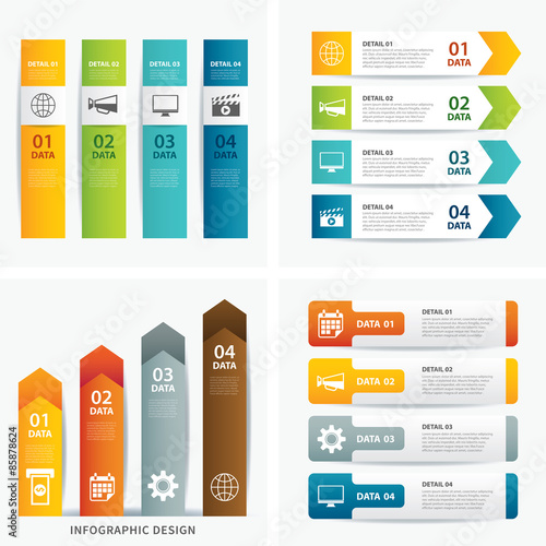 set of infographic templates