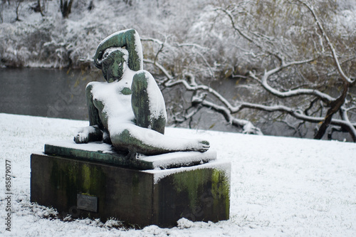 Photography A sculpture of a woman at gronningen in Denmark