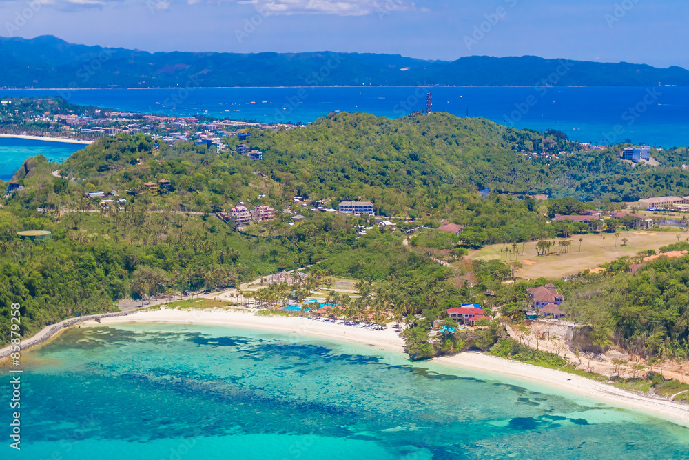 aerial view of Boracay island, Philippines