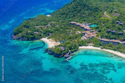 aerial view of Boracay island, Philippines photo