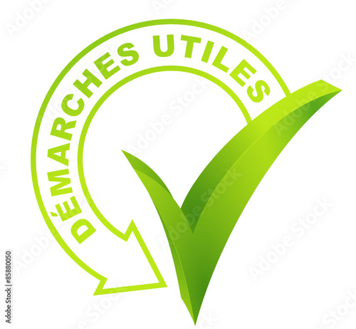 démarches utiles sur symbole validé vert