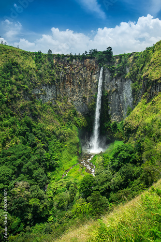 Sipisopiso (or Sipiso Piso) waterfall, Northern Sumatra, Indones