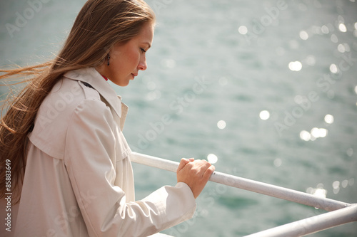 Woman on the river