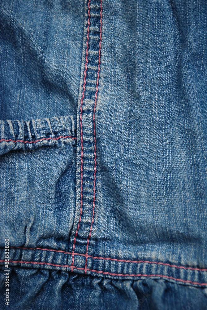 blue jeans pink line