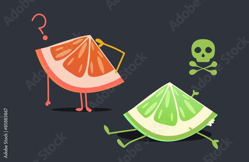 Grapefruit character: Rotten fruit