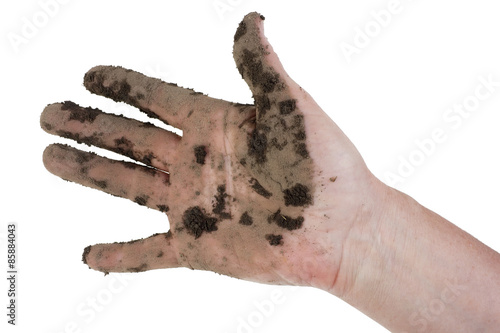 Hand of the farm laborer