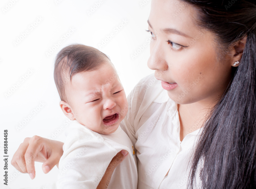 mother and son ,asian family