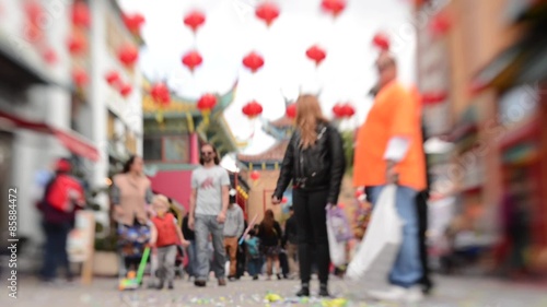 Wallpaper Mural Tilt shift time lapse of Chinatown in Los Angeles on Chinese New Year Torontodigital.ca