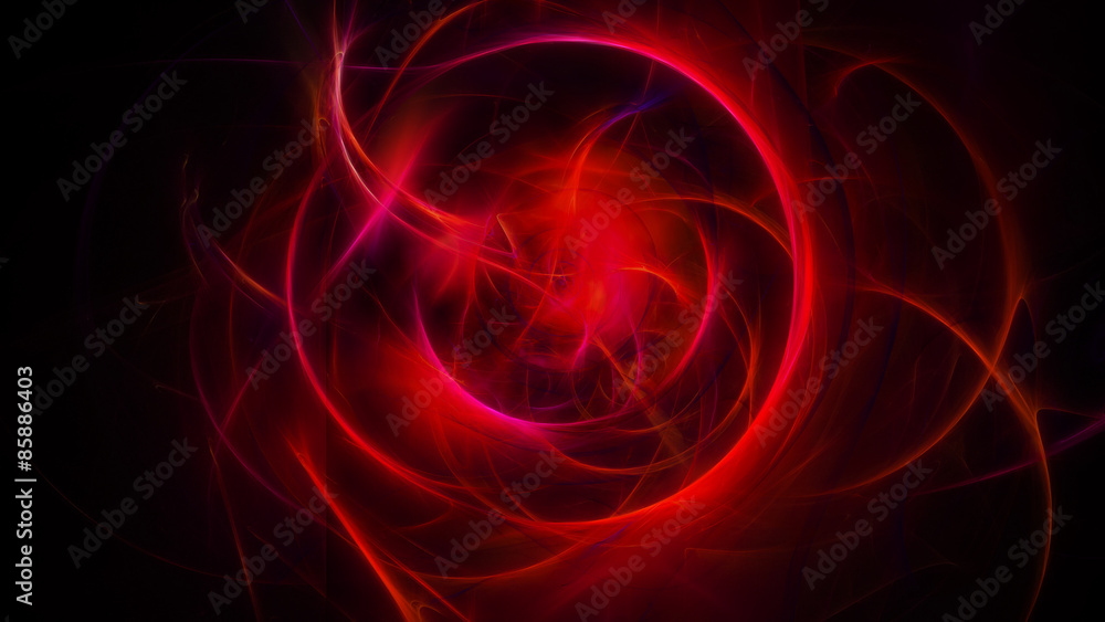 Abstract saturated red energy circles Abstract saturated red energy circles