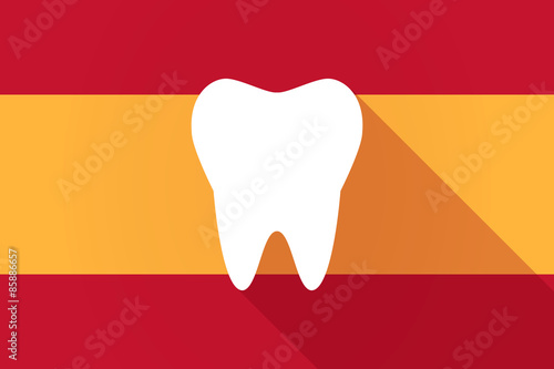 Spain long shadow flag with a tooth