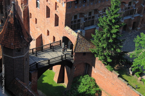 Castillo de Malbork, Polonia. Foso entre el Castillo Medio y el Alto