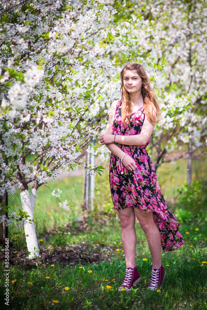 Girl in the garden Girl in the garden