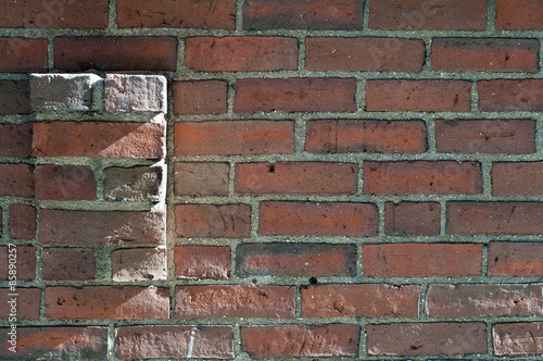 Rough brick wall