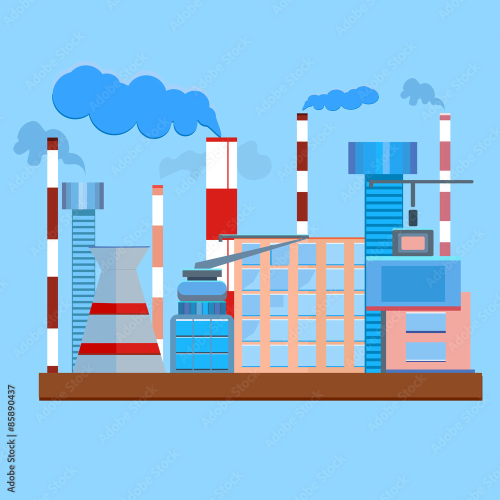 Obraz premium Plant architecture tubes smoke