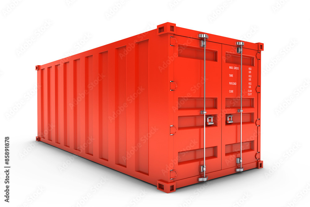 Red Shipping Container. 3d rendering Red Shipping Container. 3d rendering
