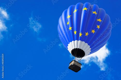 Hot Air Balloon as Europe Flag