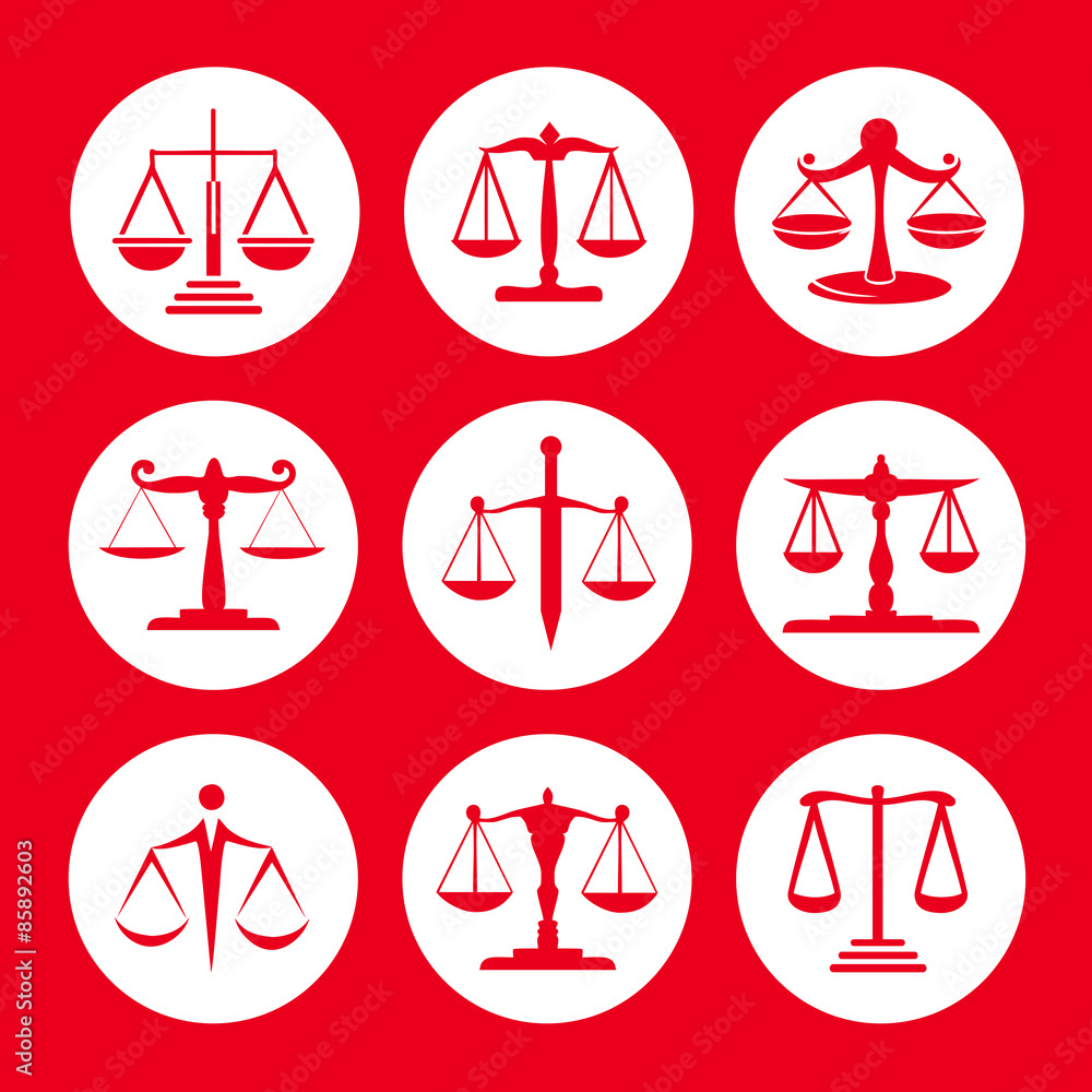 Scale of justice symbol Scale of justice symbol