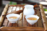 Traditional chinese tea ceremony accessories tea cups and pitch