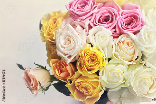 Bouquet of colorfull roses